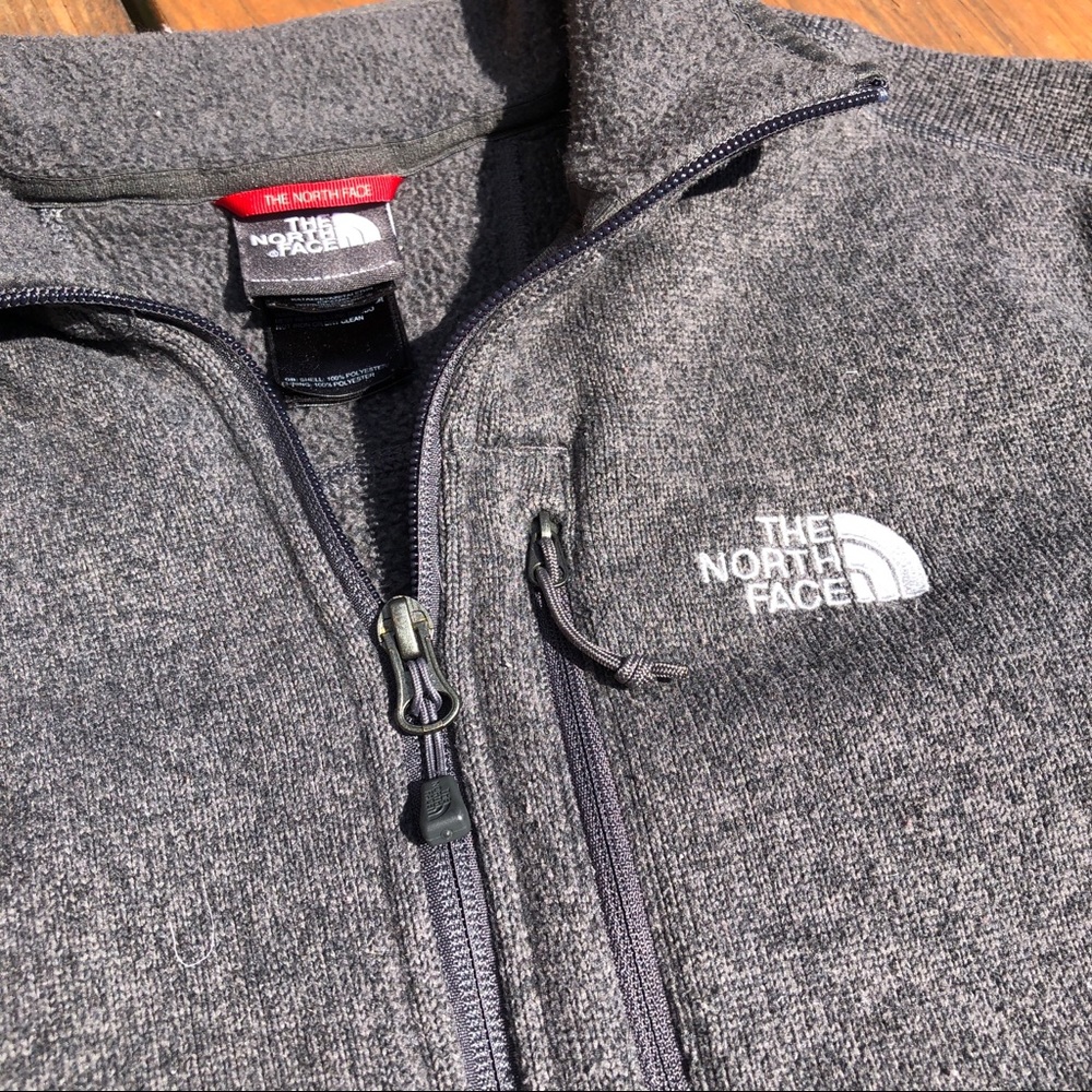 North Face gray fleece pullover